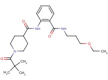 1-(2,2-dimethylpropanoyl)-N-(2-{[(3-ethoxypropyl)amino]carbonyl}phenyl)-4-piperidinecarboxamide