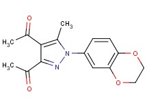 1,1'-[1-(2,3-dihydro-1,4-benzodioxin-6-yl)-5-methyl-1H-pyrazole-3,4-diyl]diethanone