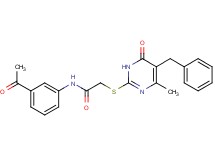 N-(3-acetylphenyl)-2-[(5-benzyl-4-methyl-6-oxo-1,6-dihydro-2-pyrimidinyl)thio]acetamide