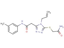 2-{4-allyl-5-[(2-amino-2-oxoethyl)thio]-4H-1,2,4-triazol-3-yl}-N-(3-methylphenyl)acetamide