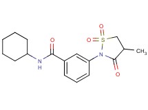 N-cyclohexyl-3-(4-methyl-1,1-dioxido-3-oxo-2-isothiazolidinyl)benzamide