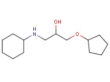 1-(cyclohexylamino)-3-(cyclopentyloxy)-2-propanol hydrochloride
