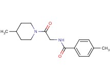 4-methyl-N-[2-(4-methyl-1-piperidinyl)-2-oxoethyl]benzamide