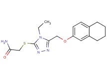 2-({4-ethyl-5-[(5,6,7,8-tetrahydro-2-naphthalenyloxy)methyl]-4H-1,2,4-triazol-3-yl}thio)acetamide