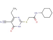 2-[(5-cyano-4-ethyl-6-oxo-1,6-dihydro-2-pyrimidinyl)thio]-N-cyclohexylacetamide