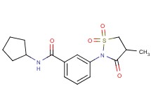 N-cyclopentyl-3-(4-methyl-1,1-dioxido-3-oxo-2-isothiazolidinyl)benzamide