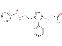 N-(2-{5-[(2-amino-2-oxoethyl)thio]-4-phenyl-4H-1,2,4-triazol-3-yl}ethyl)benzamide