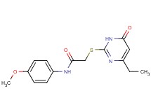 2-[(4-ethyl-6-oxo-1,6-dihydro-2-pyrimidinyl)thio]-N-(4-methoxyphenyl)acetamide