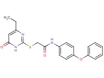 2-[(4-ethyl-6-oxo-1,6-dihydro-2-pyrimidinyl)thio]-N-(4-phenoxyphenyl)acetamide