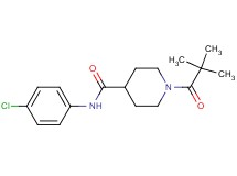N-(4-chlorophenyl)-1-(2,2-dimethylpropanoyl)-4-piperidinecarboxamide