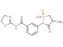 N-(4,5-dihydro-1,3-thiazol-2-yl)-3-(4-methyl-1,1-dioxido-3-oxo-2-isothiazolidinyl)benzamide