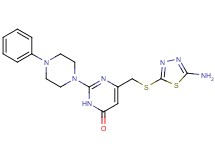 6-{[(5-amino-1,3,4-thiadiazol-2-yl)thio]methyl}-2-(4-phenyl-1-piperazinyl)-4(3H)-pyrimidinone