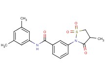 N-(3,5-dimethylphenyl)-3-(4-methyl-1,1-dioxido-3-oxo-2-isothiazolidinyl)benzamide