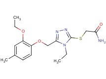 2-({5-[(2-ethoxy-4-methylphenoxy)methyl]-4-ethyl-4H-1,2,4-triazol-3-yl}thio)acetamide