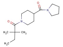 1-(2,2-dimethylbutanoyl)-4-(1-pyrrolidinylcarbonyl)piperidine