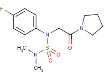 N-(4-fluorophenyl)-N',N'-dimethyl-N-[2-oxo-2-(1-pyrrolidinyl)ethyl]sulfamide