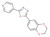 4-[5-(2,3-dihydro-1,4-benzodioxin-6-yl)-1,3,4-oxadiazol-2-yl]pyridine