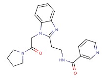 N-(2-{1-[2-oxo-2-(1-pyrrolidinyl)ethyl]-1H-benzimidazol-2-yl}ethyl)nicotinamide