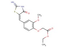 ethyl {4-[(2-imino-4-oxo-1,3-thiazolidin-5-ylidene)methyl]-2-methoxyphenoxy}acetate