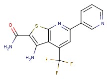 3-amino-6-(3-pyridinyl)-4-(trifluoromethyl)thieno[2,3-b]pyridine-2-carboxamide