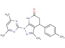1-(4,6-dimethyl-2-pyrimidinyl)-3-methyl-4-(4-methylphenyl)-1,4,5,7-tetrahydro-6H-pyrazolo[3,4-b]pyridin-6-one