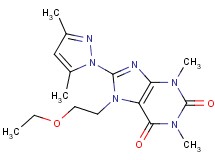 8-(3,5-dimethyl-1H-pyrazol-1-yl)-7-(2-ethoxyethyl)-1,3-dimethyl-3,7-dihydro-1H-purine-2,6-dione