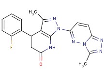 4-(2-fluorophenyl)-3-methyl-1-(3-methyl[1,2,4]triazolo[4,3-b]pyridazin-6-yl)-1,4,5,7-tetrahydro-6H-pyrazolo[3,4-b]pyridin-6-one