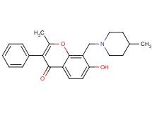 7-hydroxy-2-methyl-8-[(4-methyl-1-piperidinyl)methyl]-3-phenyl-4H-chromen-4-one