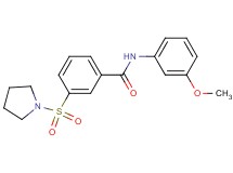 N-(3-methoxyphenyl)-3-(1-pyrrolidinylsulfonyl)benzamide
