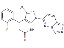 4-(2-fluorophenyl)-3-methyl-1-[1,2,4]triazolo[4,3-b]pyridazin-6-yl-1,4,5,7-tetrahydro-6H-pyrazolo[3,4-b]pyridin-6-one