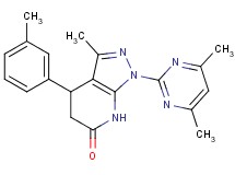 1-(4,6-dimethyl-2-pyrimidinyl)-3-methyl-4-(3-methylphenyl)-1,4,5,7-tetrahydro-6H-pyrazolo[3,4-b]pyridin-6-one
