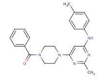 6-(4-benzoyl-1-piperazinyl)-2-methyl-N-(4-methylphenyl)-4-pyrimidinamine