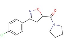 3-(4-chlorophenyl)-5-(1-pyrrolidinylcarbonyl)-4,5-dihydroisoxazole
