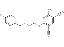 2-[(6-amino-3,5-dicyano-2-pyridinyl)thio]-N-(4-fluorobenzyl)acetamide