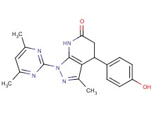 1-(4,6-dimethyl-2-pyrimidinyl)-4-(4-hydroxyphenyl)-3-methyl-1,4,5,7-tetrahydro-6H-pyrazolo[3,4-b]pyridin-6-one