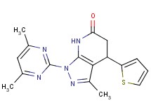 1-(4,6-dimethyl-2-pyrimidinyl)-3-methyl-4-(2-thienyl)-1,4,5,7-tetrahydro-6H-pyrazolo[3,4-b]pyridin-6-one