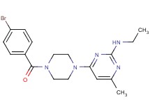 4-[4-(4-bromobenzoyl)-1-piperazinyl]-N-ethyl-6-methyl-2-pyrimidinamine