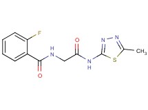 2-fluoro-N-{2-[(5-methyl-1,3,4-thiadiazol-2-yl)amino]-2-oxoethyl}benzamide