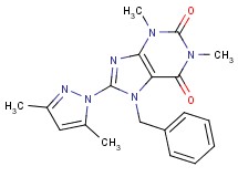 7-benzyl-8-(3,5-dimethyl-1H-pyrazol-1-yl)-1,3-dimethyl-3,7-dihydro-1H-purine-2,6-dione