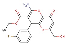 ethyl 2-amino-4-(3-fluorophenyl)-6-(hydroxymethyl)-8-oxo-4,8-dihydropyrano[3,2-b]pyran-3-carboxylate