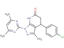 4-(4-chlorophenyl)-1-(4,6-dimethyl-2-pyrimidinyl)-3-methyl-1,4,5,7-tetrahydro-6H-pyrazolo[3,4-b]pyridin-6-one