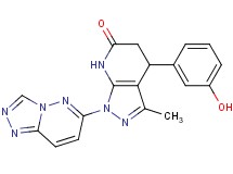 4-(3-hydroxyphenyl)-3-methyl-1-[1,2,4]triazolo[4,3-b]pyridazin-6-yl-1,4,5,7-tetrahydro-6H-pyrazolo[3,4-b]pyridin-6-one