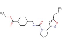 ethyl 4-[({[2-(5-propyl-3-isoxazolyl)-1-pyrrolidinyl]carbonyl}amino)methyl]cyclohexanecarboxylate