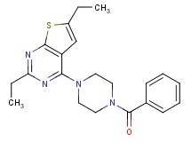 4-(4-benzoyl-1-piperazinyl)-2,6-diethylthieno[2,3-d]pyrimidine