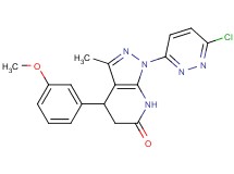 1-(6-chloro-3-pyridazinyl)-4-(3-methoxyphenyl)-3-methyl-1,4,5,7-tetrahydro-6H-pyrazolo[3,4-b]pyridin-6-one