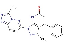 3-methyl-1-(3-methyl[1,2,4]triazolo[4,3-b]pyridazin-6-yl)-4-phenyl-1,4,5,7-tetrahydro-6H-pyrazolo[3,4-b]pyridin-6-one