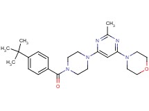 4-{6-[4-(4-tert-butylbenzoyl)-1-piperazinyl]-2-methyl-4-pyrimidinyl}morpholine