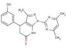 1-(4,6-dimethyl-2-pyrimidinyl)-4-(3-hydroxyphenyl)-3-methyl-1,4,5,7-tetrahydro-6H-pyrazolo[3,4-b]pyridin-6-one