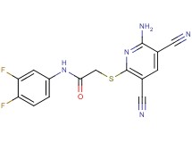 2-[(6-amino-3,5-dicyano-2-pyridinyl)thio]-N-(3,4-difluorophenyl)acetamide