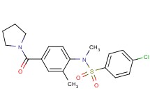 4-chloro-N-methyl-N-[2-methyl-4-(1-pyrrolidinylcarbonyl)phenyl]benzenesulfonamide